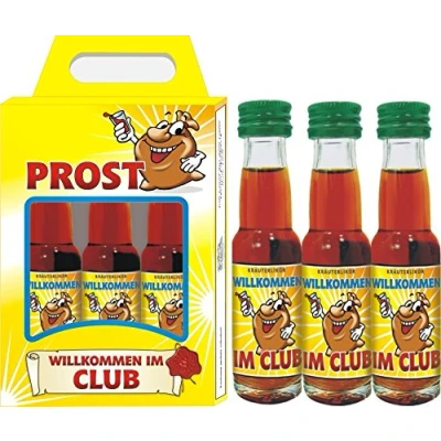 Abbildung von 3er Kräuterlikörbox Kräuterlikör Box 3 x 0,02 L 32% vol. für Männer Männergeschenk verschiedene Anlässe Hobby Zum Geburtstag Alter Sack Wohl Prost (Prost Willkommen im Club 52017)