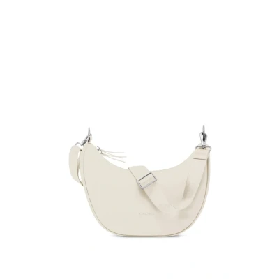 Abbildung von Expatrié Umhängetasche Damen Creme Lea Medium Half Moon Bag Schultertasche Crossbody im Halbmond Design Halbrunde Handtasche aus Veganem Leder Wasserabweisend