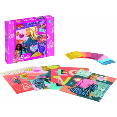 Abbildung von Maped CREATIV Kreativ und Bastel Set PHOTO MOSAICS Barbie intuitive Mosaik Aktivität mit Illustration bunte, selbstklebende Mosaikbögen ab 5 Jahre