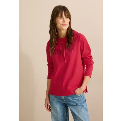 Abbildung von Cecil MIT Wording Langarmshirt, Damen, Größe: XL, Rot