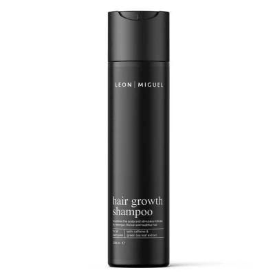 Abbildung von Leon Miguel Haarshampoo Hair Growth Shampoo mit stimulierendem Koffein &amp; Grüntee Extrakt, Anti Haarausfall, Paraben Silikonfrei, Made in Germany