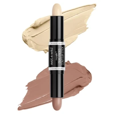 Abbildung von Wet n Wild, MegaGlo Dual Ended Contouring Stick, 2 in 1 Stick mit Lidschatten und Highlighter für Contouring, leichtes Mischen, einen definierten geformten Look, Light/Medium