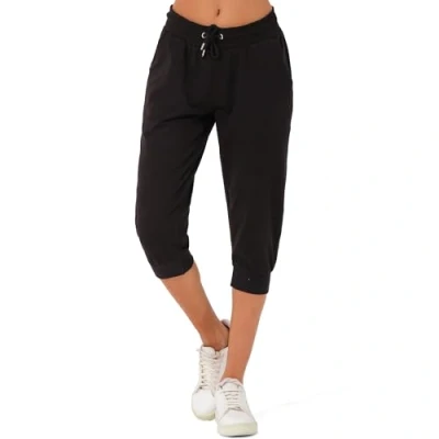 Abbildung von Smith &amp; Solo Jogginghose Damen 3/4 Sporthose Capri Kurze Hose Yogahose Damen, Freizeithose Laufhose Sommer Kurz Hosen,Trainingshose Fitness Sweathose (Schwarz, S)