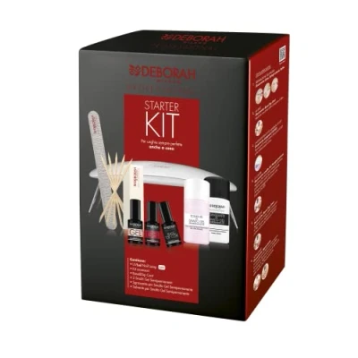 Abbildung von Deborah Milano Professional Maniküre Starter Set mit semi permanentem Gelnagellack, für ein professionelles Ergebnis zu Hause, glänzende und kräftige Nägel