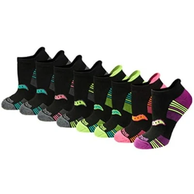 Abbildung von Saucony Damen Performance Heel Tab Athletic Socken (8 &amp; 16 Paar), Schwarz sortiert Paar)