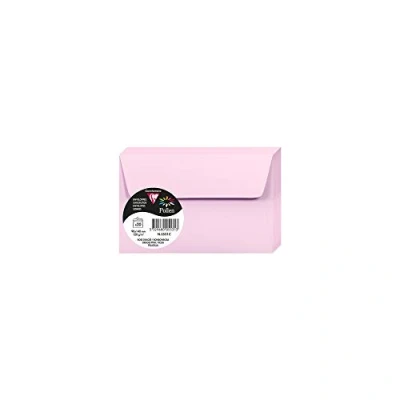 Abbildung von Clairefontaine 5531C Packung mit 20 Umschlägen Pollen 9x14 cm, 120g, selbstklebend, ideal für Einladungen und Korrespondenz, Premium glattes Papier, Zartrosa, 1 Pack