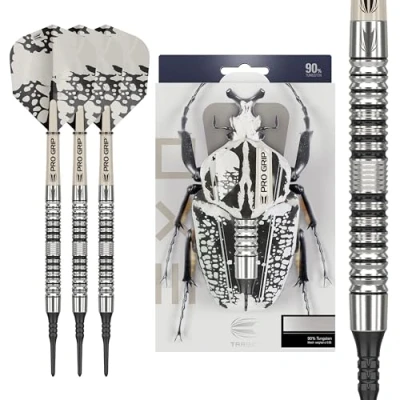 Abbildung von Target Darts EXO Edition 90% Tungsten Soft Tip Set 10 18g Dart Set, Pixel mit Pro Grip Schäften und No.6 Flights
