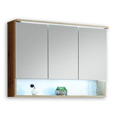 Abbildung von BASIC by Balculina Spiegelschrank &quot;Best Spiegelschrank, Badezimmerschrank BxHxT 100x70x23 cm&quot;, (1 St.), Breite 100 cm, LED Beleuchtung, Softclose