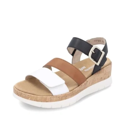 Abbildung von Remonte Plateausandalette, Damen, Größe: 36, Weiss noccia schwarz Schuhe
