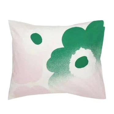 Abbildung von Marimekko Unikko Häivähdys Pillow case 80x80 cm, Off White, lt.pink, Green