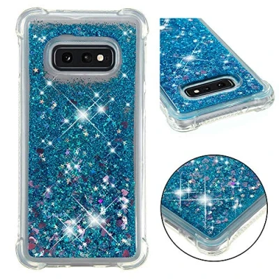 Abbildung von KBIKO zxl Hülle Kompatibel mit Samsung Galaxy S10e Schutzhülle Flüssig Glitzer, Handyhülle Glitter Flüssigkeit, TPU Silikon Flexibel für S10e.Blue YBL