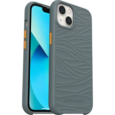 Abbildung von LifeProof Wake Hülle für iPhone 13, stoßfest, Sturzschutz bis 2 Meter, schlanke schützende Hülle, Nachhaltig hergestellt aus recyceltem Ozeanplastik, Grau
