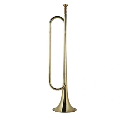 Abbildung von Kavallerie Trompete Instrument Bugle Horn aus Messing für Schulband Schüler