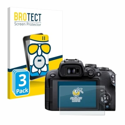 Abbildung von BROTECT Entspiegelungs Schutzglas für Canon EOS R10 (3 Stück) Schutz Folie Panzerfolie Glas Matt [Extrem Kratzfest 9H, Anti Reflex]
