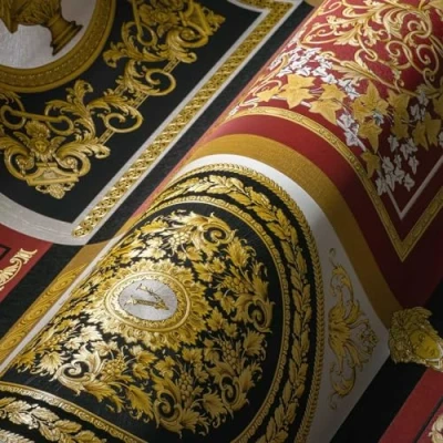 Abbildung von Versace Vliestapete &quot;Wallpaper 5 Design Patchwork&quot;, leicht glänzend, auffallende Fliesen Tapete