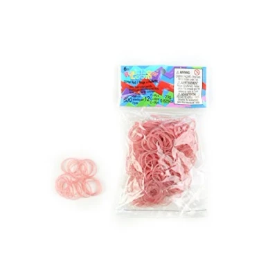 Abbildung von Gummibänder Rainbow Loom Rot mit Pailletten