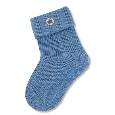 Abbildung von Sterntaler Baby Jungen Fliesen Socken Fli Umschlag Wolle, Mittelblau, 32
