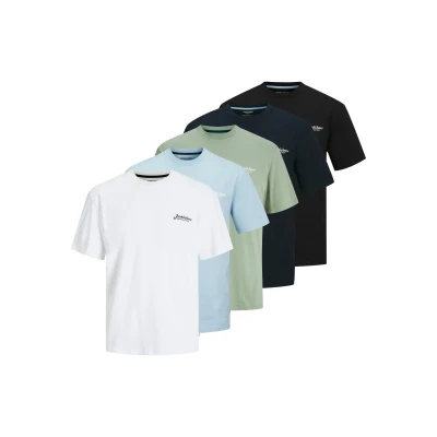 Abbildung von Jack &amp; Jones Rundhalsshirt JJBEAU TEE SS FRONTPRINT 5PK MP (Packung, 5 tlg)