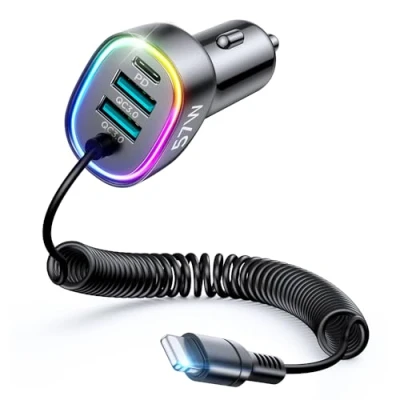 Abbildung von JOYROOM 4 in 1 Auto Schnellladegerät PD, QC3.0, AFC, FCP Smartphone Ladegerät