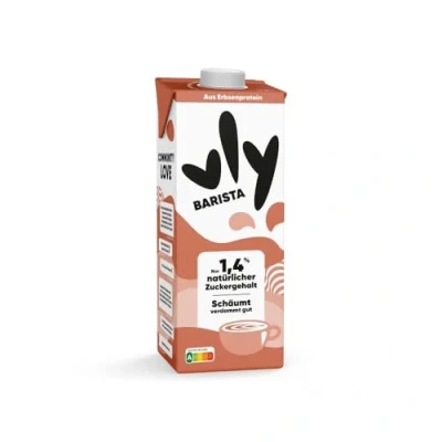 Abbildung von vly Die cremig leckere Milchalternative aus Erbsen + Calcium 100% pflanzlich Vegane BARISTA zum Aufschäumen für Kaffee Eiweiß &amp; zuckerarm, Erbsenproteindrink Protein Drink