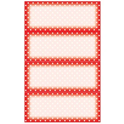 Abbildung von 10 x Z Design Haushaltsetikett 76x120mm Papier 3 Bogen rot weiß Punkte
