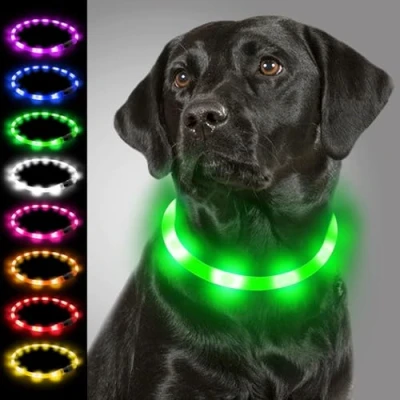 Abbildung von Joytale Leuchthalsband Hund USB Aufladbar Hundehalsband Leuchtend für Große Mittel Kleine Hunde und Welpe, Led Halsband mit 3 Modi Sicherheit, Grün