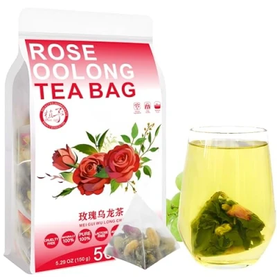 Abbildung von Plant Gift Rose Oolong Tea Bags 5.29oz (3g*50bags), getrocknete Trauben, chinesische reine Natur, Gesundheitspflege gemischter Tee, Kombination von Blumen Tee 150g 玫瑰乌龙茶