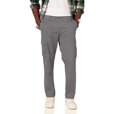 Abbildung von Amazon Essentials Herren Gerade geschnittene Stretch Cargohose (erhältlich in Big &amp; Tall), Kohlegrau, 40W / 29L