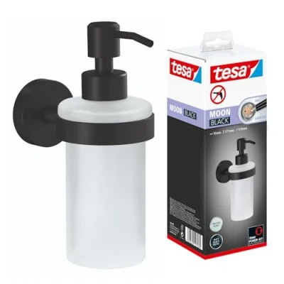 Abbildung von tesa Seifenspender MOON BLACK 40565 00000 00 200 ml Schwarz (matt), Gl