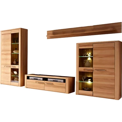 Abbildung von Innostyle Wohnwand &quot;Nature Plus&quot;, (Set, 4 St.), inkl. LED Beleuchtung, mit Soft Close Funtion