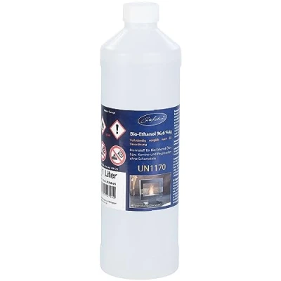 Abbildung von Carlo Milano Bioethanol: Bio Ethanol/Bio Alkohol für Deko Kamine, 1 Liter (Bioalkohol, geruchsneutrale Ethanol, Tischfeuer)