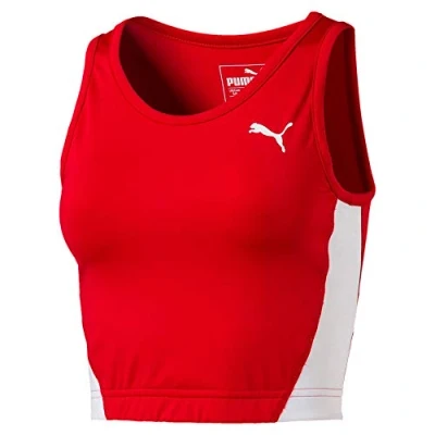 Abbildung von PUMA Damen Cross The Line Croptop W Top, Red, L
