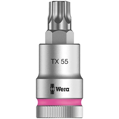 Abbildung von Wera 8767 C HF TORX Zyklop Bit Nuss 1/2 Zoll Antrieb mit Haltefunktion, TX 55 x 60 mm, 05003837001