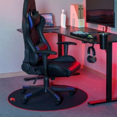 Abbildung von NanoRS Bodenschutzmatte RS172, 1 St., Gaming Stuhlmatte rund 100 cm schwarz