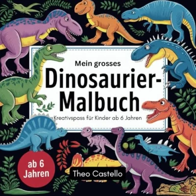 Abbildung von Mein grosses Dinosaurier Malbuch: Kreativspass für Kinder ab 6 Jahren