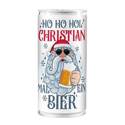 Abbildung von Lustapotheke® Weihnachtsbier mit Namensaufdruck ein Männergeschenk zu Weihnachten