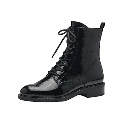 Abbildung von Tamaris Schnürstiefelette, Damen, Größe: 40, Black patent Schuhe