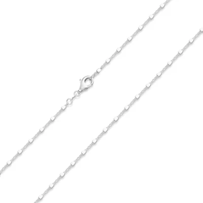 Abbildung von Materia Gliederkette Damen Silber Würfelkette modern K107, 925 Sterling
