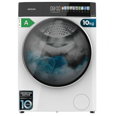 Abbildung von Cecotec Waschmaschine 10kg Frontlader Bolero DressCode 10900 Inverter FullColor A. 1400 U/min, geringer Energieverbrauch, Bildschirm 10,3&quot;, 11 Prog, Plus, Dampf, antibakterielle