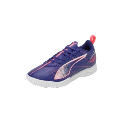 Abbildung von Puma Ultra 5 PLAY TT JR Unisex Fußballschuh Multinocken für Kinder, Größe: 33, Lapis lazuli/white/sunset glow Schuhe