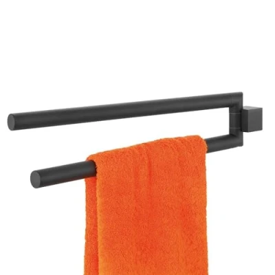Abbildung von Tiger Nomad Handtuchhalter 2 armig, Edelstahl pulverbeschichtet, Schwarz, 41 x 97 461 mm