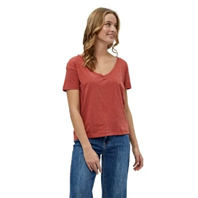 Abbildung von Desires Dedannon TEE Tshirt basic, Damen, Größe: XS, Redwood