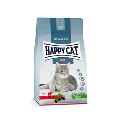 Abbildung von Happy Cat 70592 Indoor Adult Voralpen Rind Katzen Trockenfutter für ausgewachsene und Kater 1,3 kg Inhalt