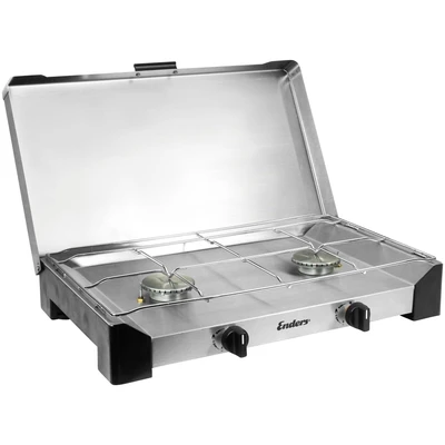 Abbildung von Enders Gaskocher &quot;Brisbane 2 Z&quot;, Edelstahl, 49 cmx32 cm, BxLxH: 49x32x9 x 2,3 kW Brenner