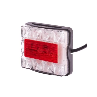 Abbildung von HELLA Rückleuchte LED Anhänger Beleuchtung 12V / 24V Anbau/geschraubt ECE Lichtscheibenfarbe: rot/transparent Kabel: 500mm Stecker: offene Kabelenden rechts/links 2VA 980 720 001