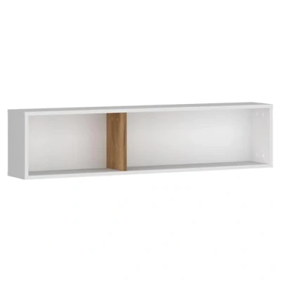 Abbildung von Lomadox Wandregal Wandboard Regal Bücherboard Bücherregal weiß mit Eiche B/H/T: ca. 120/29,2/22 cm