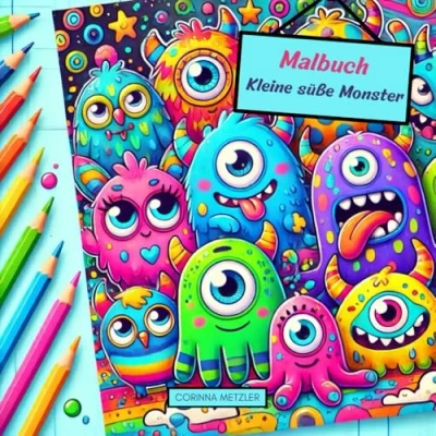 Abbildung von Das lustige Monster Malbuch &quot;Kleine süße Monster&quot;: für Kinder von 4 10 Jahren 50 kleine und knuffige zum Ausmalen