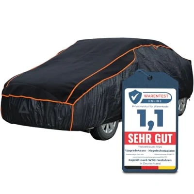 Abbildung von Upgrade4cars Auto Hagelschutzplane Abdeckplane Komplett für alle Jahreszeiten Autoplane Universal SUV Größe: M 432 * 185 145 cm