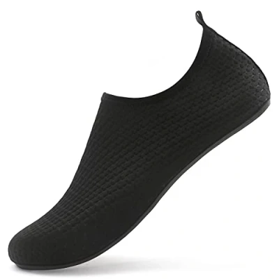 Abbildung von Sixspace Damen Herren Badeschuhe Wasserschuhe Schwimmschuhe Männer Frauen Strandschuhe Aquaschuhe Barfußschuhe für Strand,Pool,Meer,Wassersport,Tauchen,Surfen,Aqua Cycling(Schwarz,47 EU)