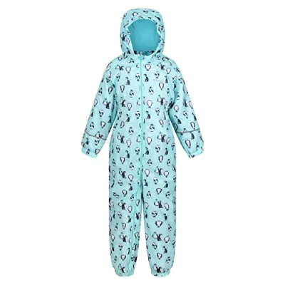 Abbildung von Regatta Unisex Baby Printed Splat II Schneeanzug, Cool Aqua Penguin, 5 Years